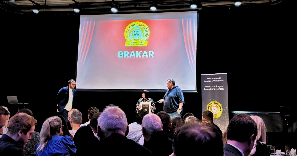 Brakar Rent Brakar vant kundeservicepris - Buskerud fylkeskommune