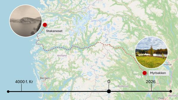 Lenke til artikkel: Lang reise: Fant over 5000 år gammel øks fra Vestlandet på Ringerike 
