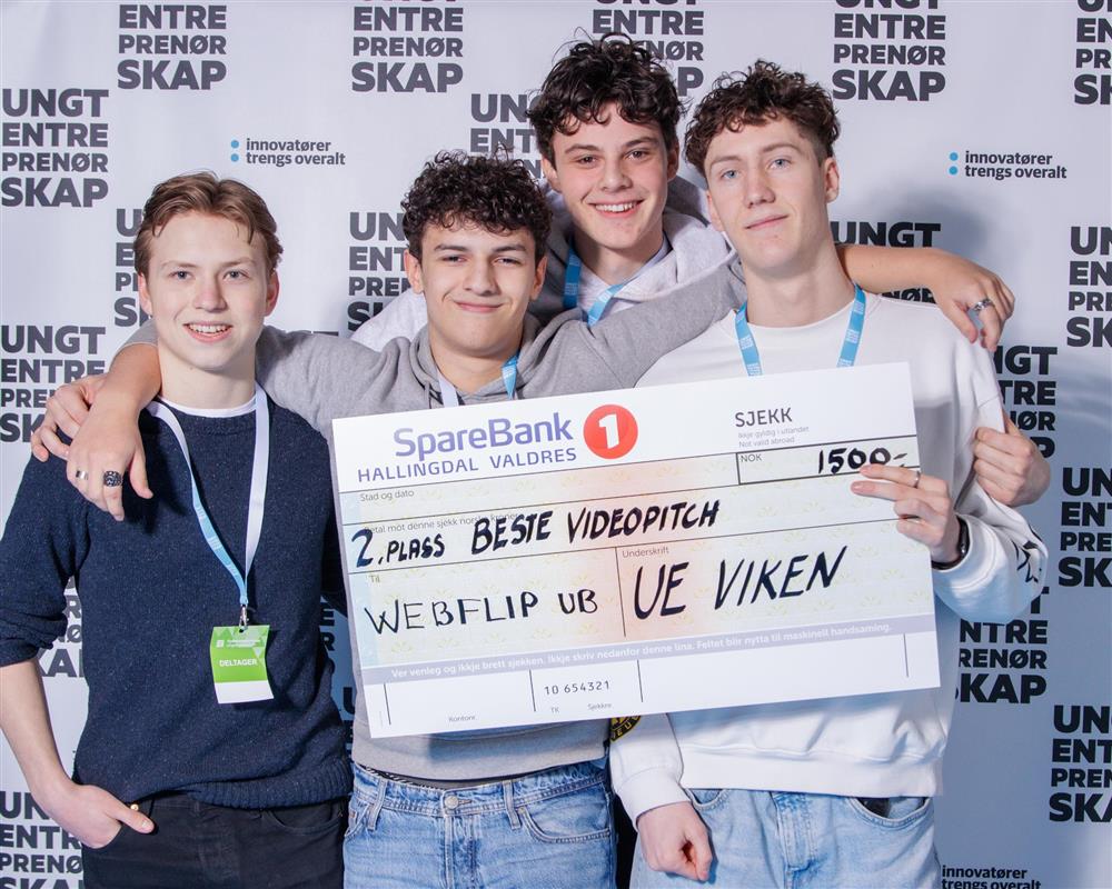 Andreplass Beste videopitch til Webflip UB - Klikk for stort bilde